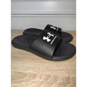 Under Armour men's UA Ansa fixed Black‎ slides 3023761-004 Size 7